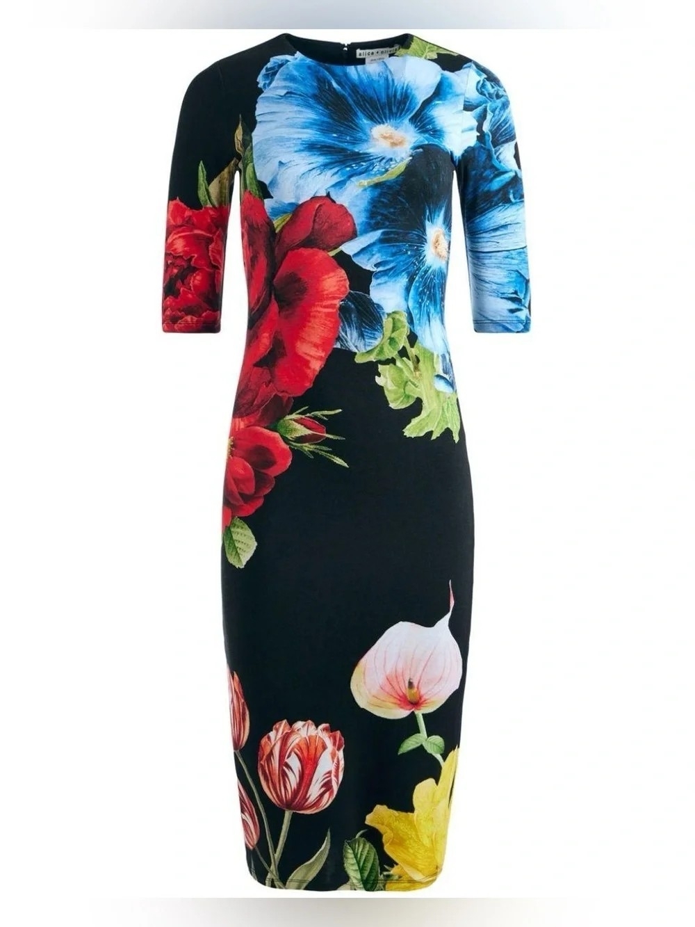 Alice + Olivia Delora Le Parisien Midi Dress Size 2 - Picture 2 of 10
